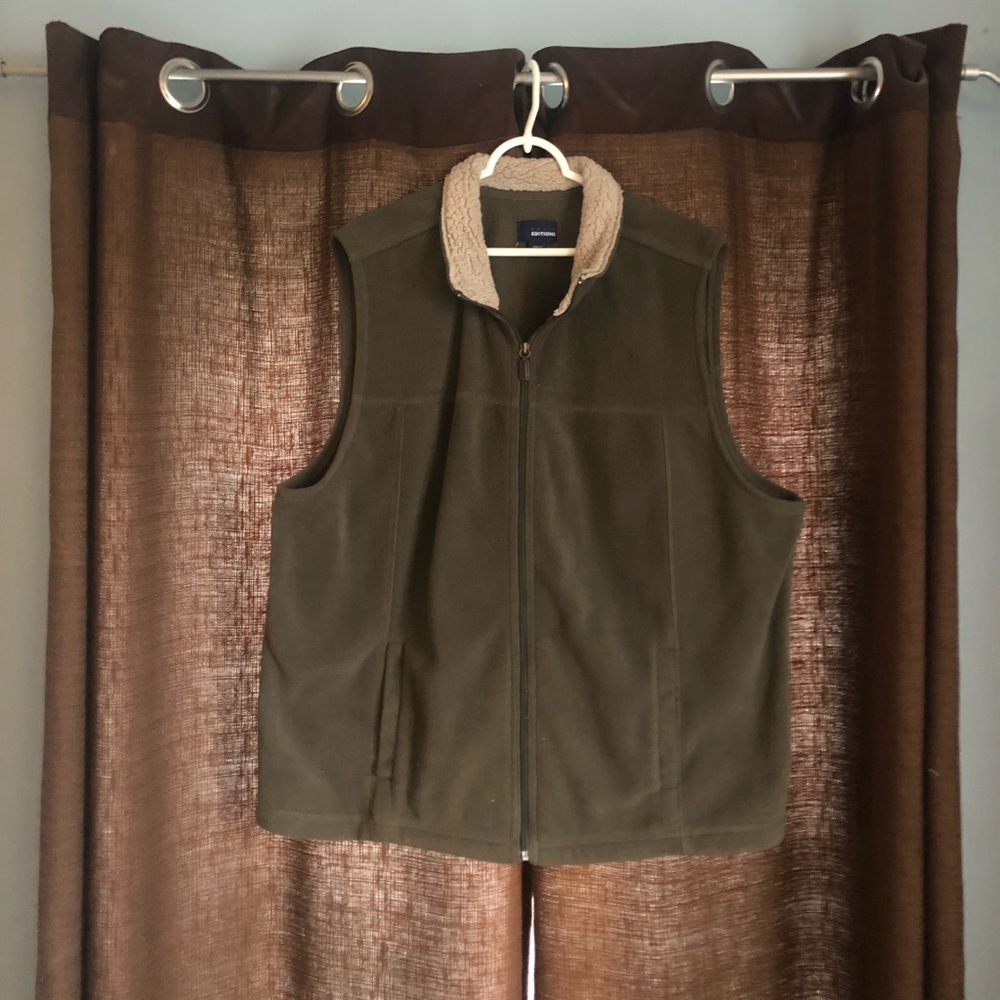 Basic Editions Zip Up Fleece Vest